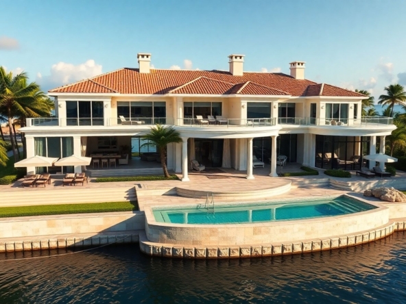 Tom Brady's luxurious waterfront mansion in Miami.